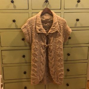 Chunky knit short sleeve jacket